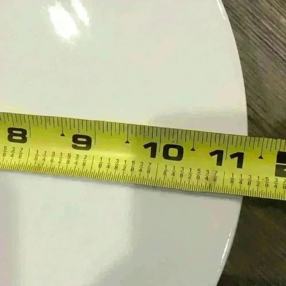 Home Expressions White Ceramic Cake Plate Stand NEW Approximately 11” - Picture 4 of 4